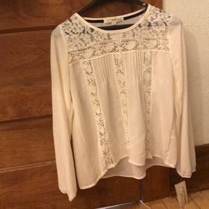 Ivory Lace Top NWT
